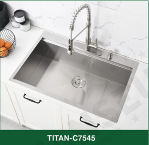 Chậu Rửa Bát 1 hố INOX SUS 304 TITAN-C7545 TITANSEU