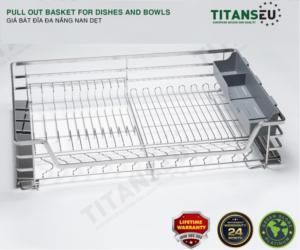 Giá xoong nồi bát đĩa đa năng nan dẹt INOX SUS304 KT800 TITAN-B80 TITANSEU