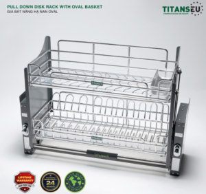 Giá bát nâng hạ nan OVAL INOX SUS304 KT700 TITAN-OV70 TITANSEU