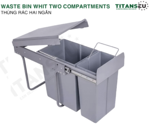 Thùng rác đôi 02 ngăn KT400 TITAN-R40 TITANSEU