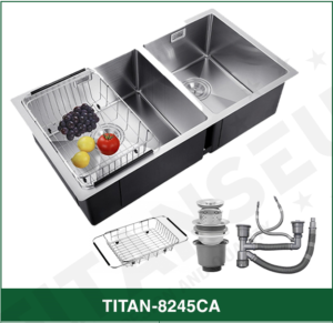 Chậu Rửa Bát 2 hố INOX SUS 304 TITAN-8245CA TITANSEU
