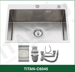 Chậu Rửa Bát 1 hố INOX SUS 304 TITAN-C6045 TITANSEU