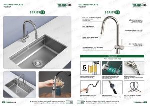 Vòi rửa titan V1206 R chính hãng