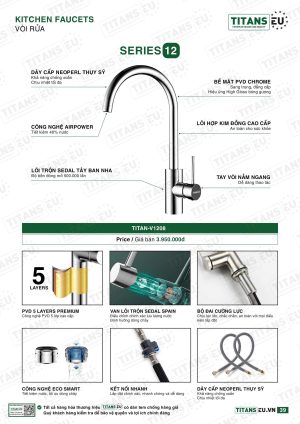 Vòi rửa Titan V1208 chính hãng